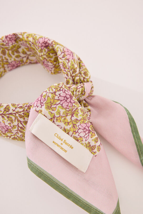 Women'secret Pa&ntilde;uelo para cuello flores estampado