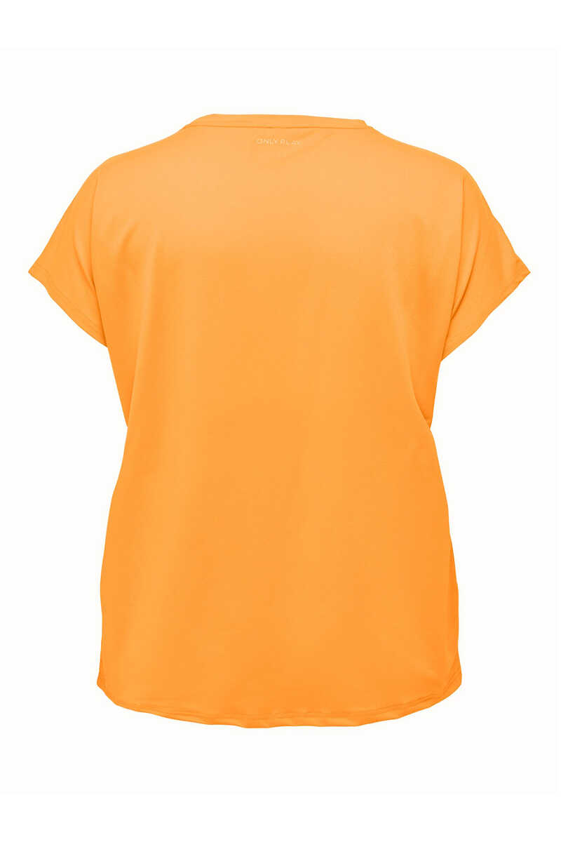 Womensecret Camiseta manga corta deportiva talla grande naranja