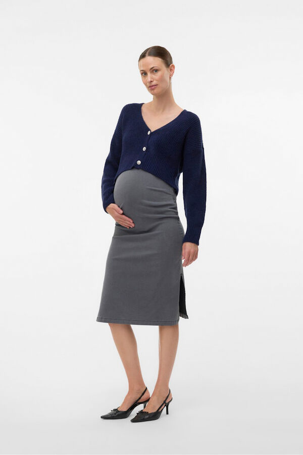 Mamalicious Falda midi Maternity  gris