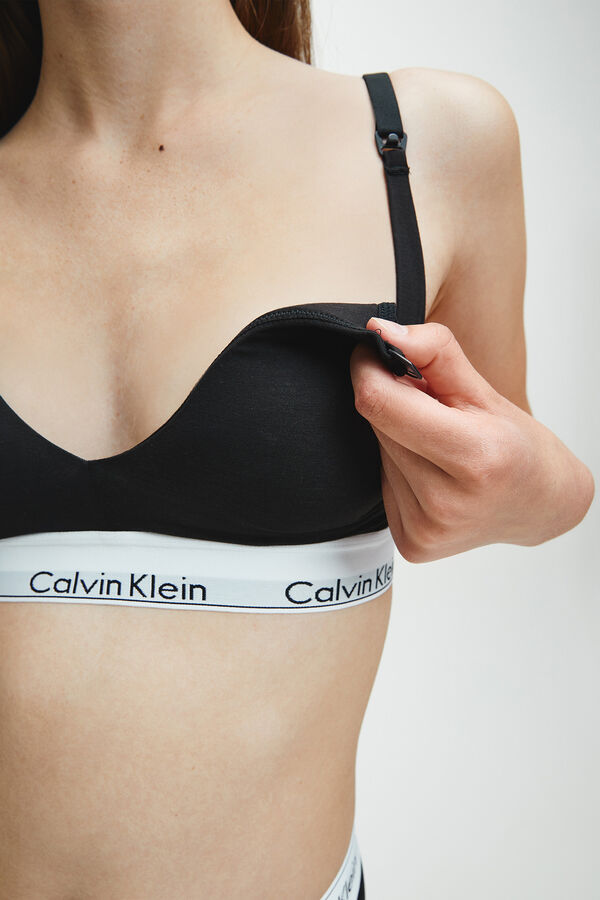 Calvin Klein Top de maternidade algod&atilde;o com c&oacute;s da Calvin Klein preto
