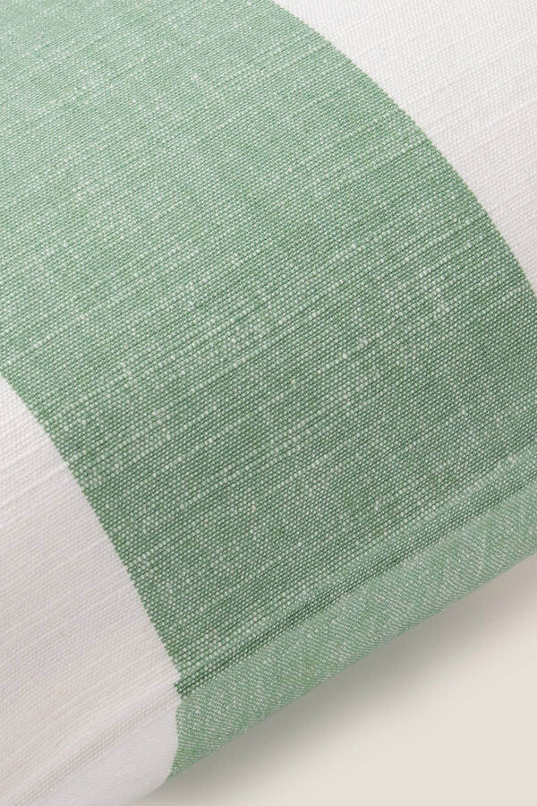 Textura Funda coj&iacute;n rayas algod&oacute;n 30x50cm. verde