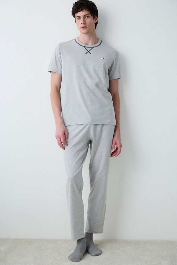 Penti Conjunto de pijama largo gris gris