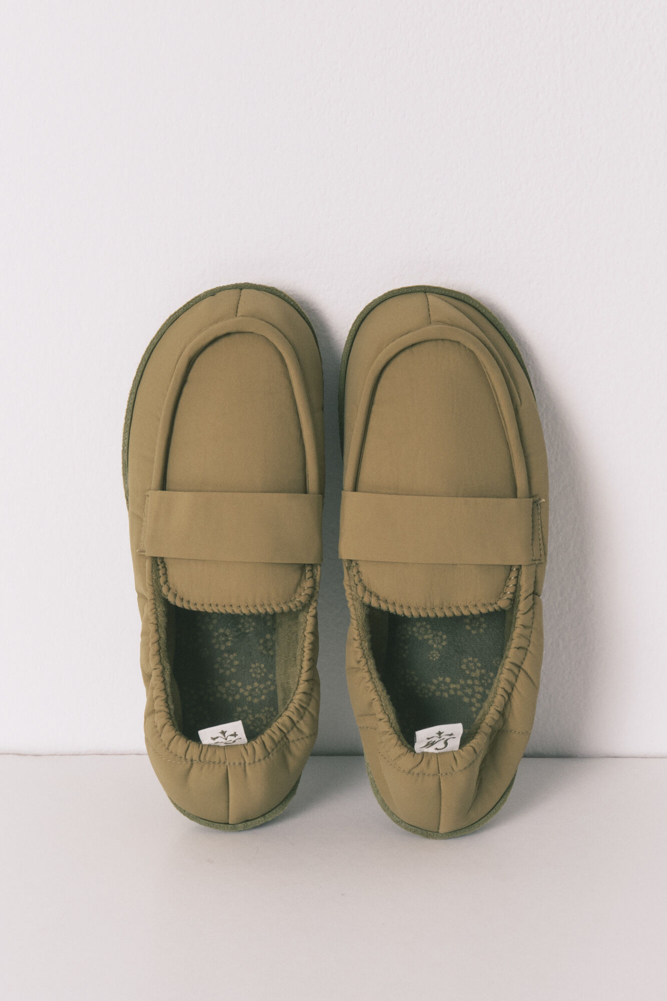 Women'secret Chinelos de quarto mocassim verde