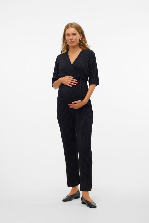 Mamalicious Macacão comprido maternity e amamentação  preto