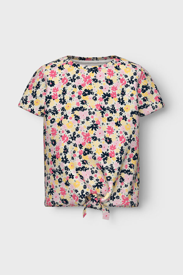 Name it Camiseta niña estampada flores blanco