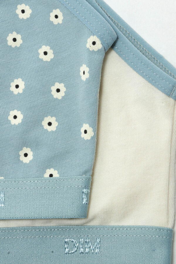 DIM Pack de 2 tops de menina estampados azul