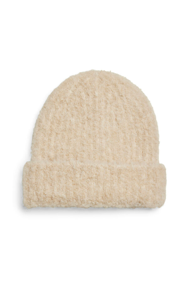 Pieces Gorro de l&atilde; branco