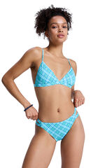 Roxy Conjunto biqu&iacute;ni triangular aos quadrados verde