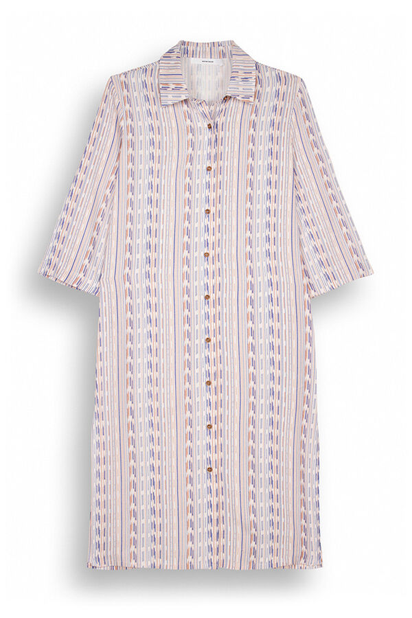 Women'secret Vestido camisero rayas estampado