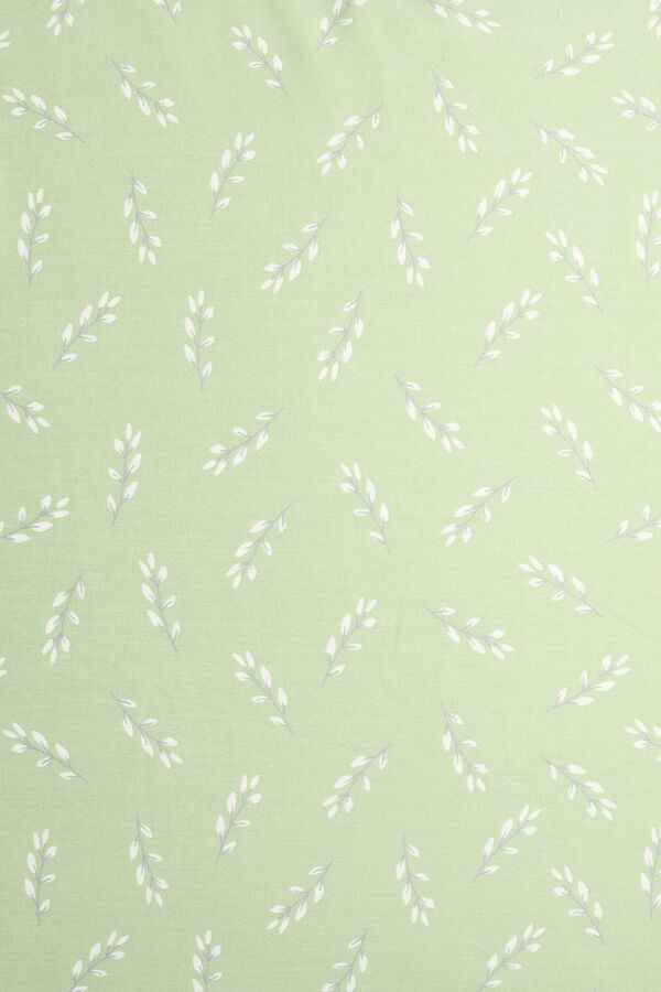 Textura Funda coj&iacute;n algod&oacute;n hojas kaki