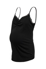 Only Maternity Top tirantes encaje maternity negro