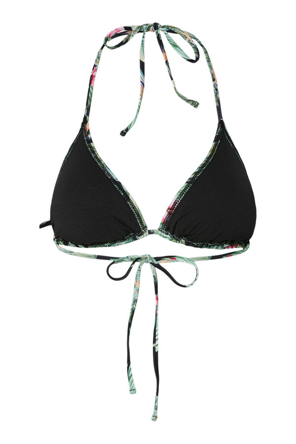 Pieces Top de bikini tropical negro