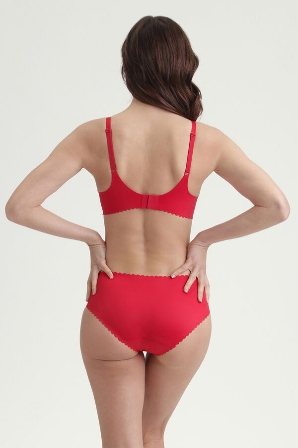 DIM Soutien de microfibra sem costura e sem aro vermelho