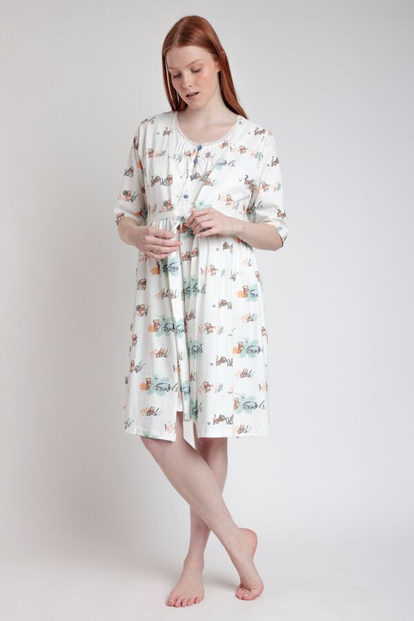 Admas Bata midi maternity Winnie the Pooh beige