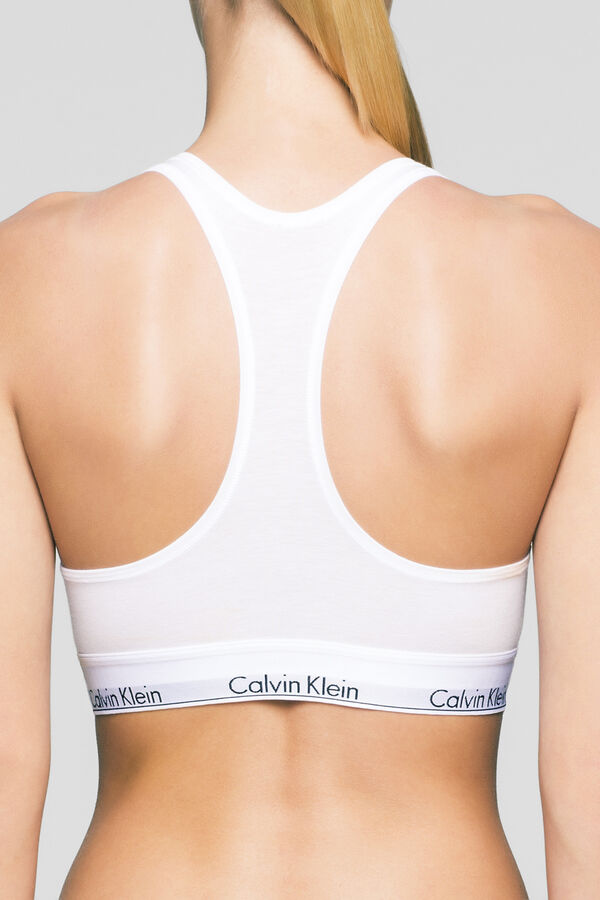 Calvin Klein Top de algodão Modern Cotton branco