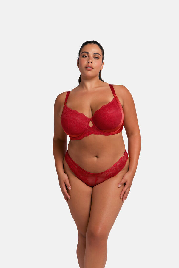 Dorina Renda de renda cl&aacute;ssica vermelho