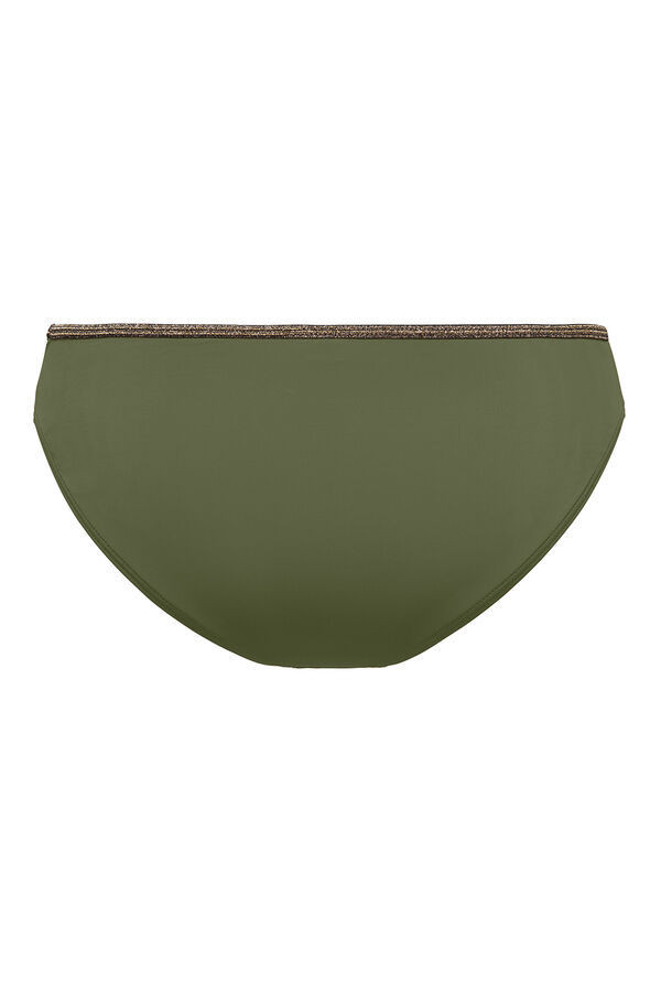 Only Calcinha de biqu&iacute;ni lurex verde cl&aacute;ssica verde