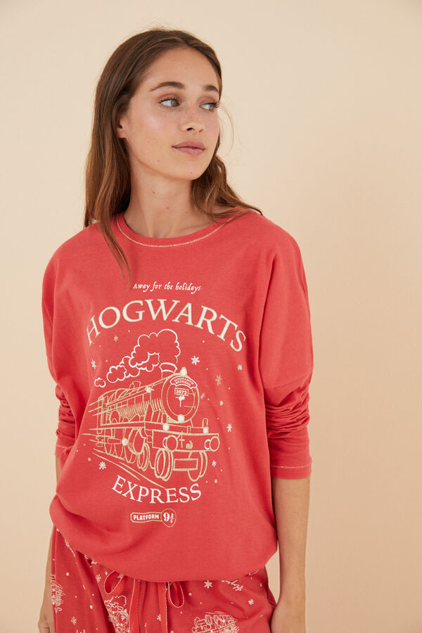 Women'secret Pijama 100% algod&oacute;n tren Harry Potter rosa