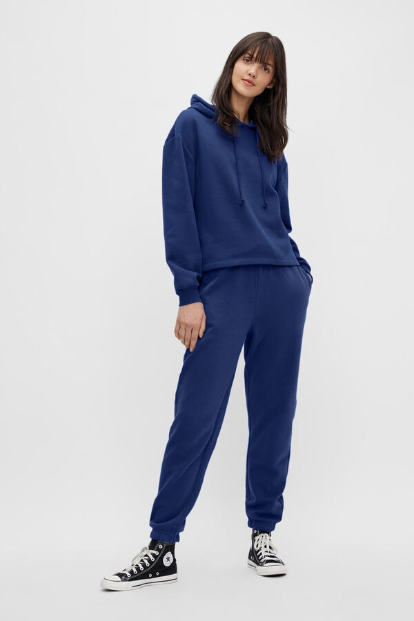 Pieces Sudadera con capucha azul