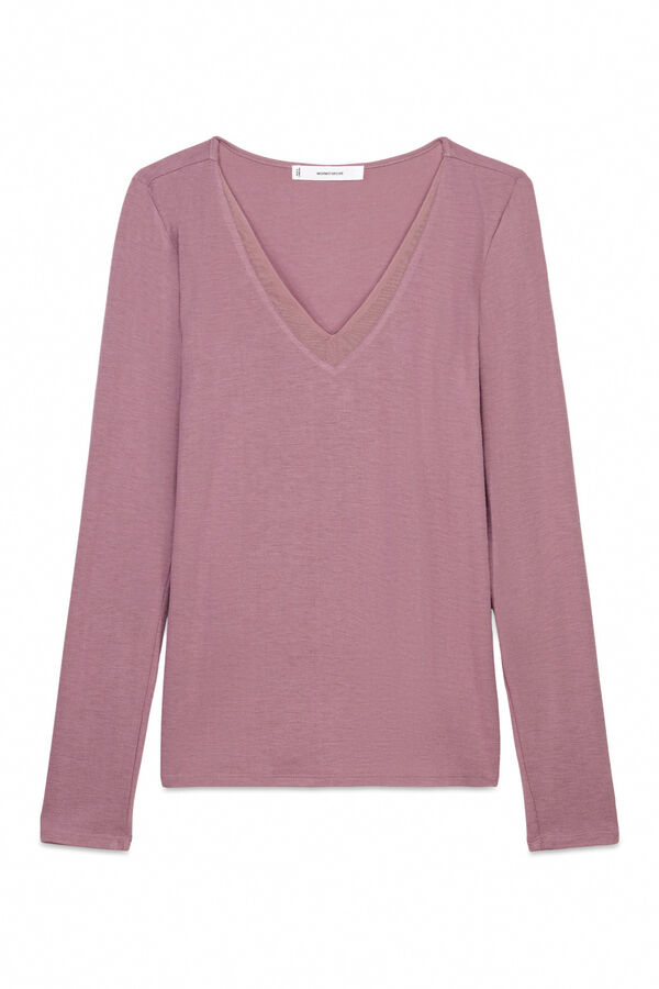 Women'secret Camiseta punto s&uacute;per suave rosa rosa