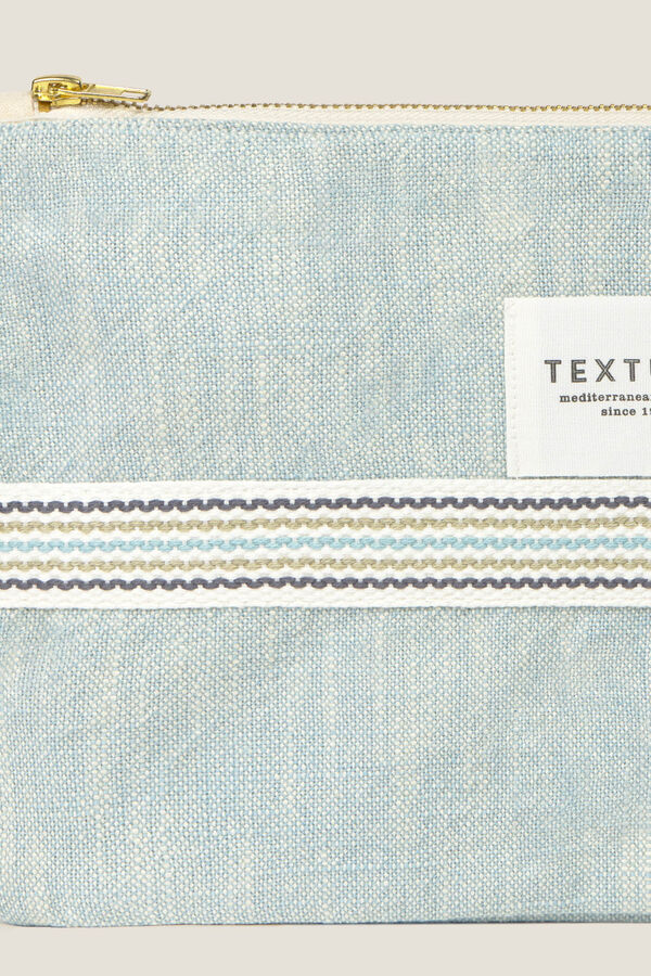 Textura Bolsa de praia com estampa marinha azul