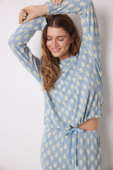 Women'secret Pijama largo canal&eacute; soft touch flores estampado
