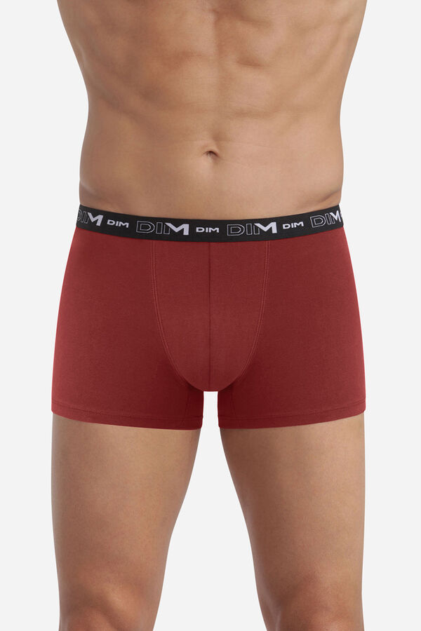 DIM Pack de 3 boxers algod&oacute;n el&aacute;stico en varios colores verde