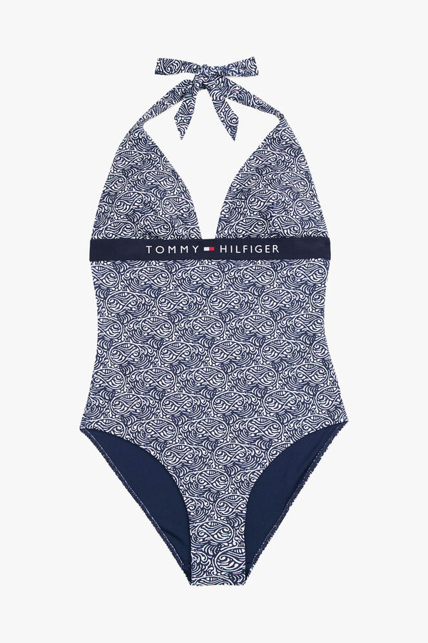 Tommy Hilfiger Mai&ocirc; feminino halter azul