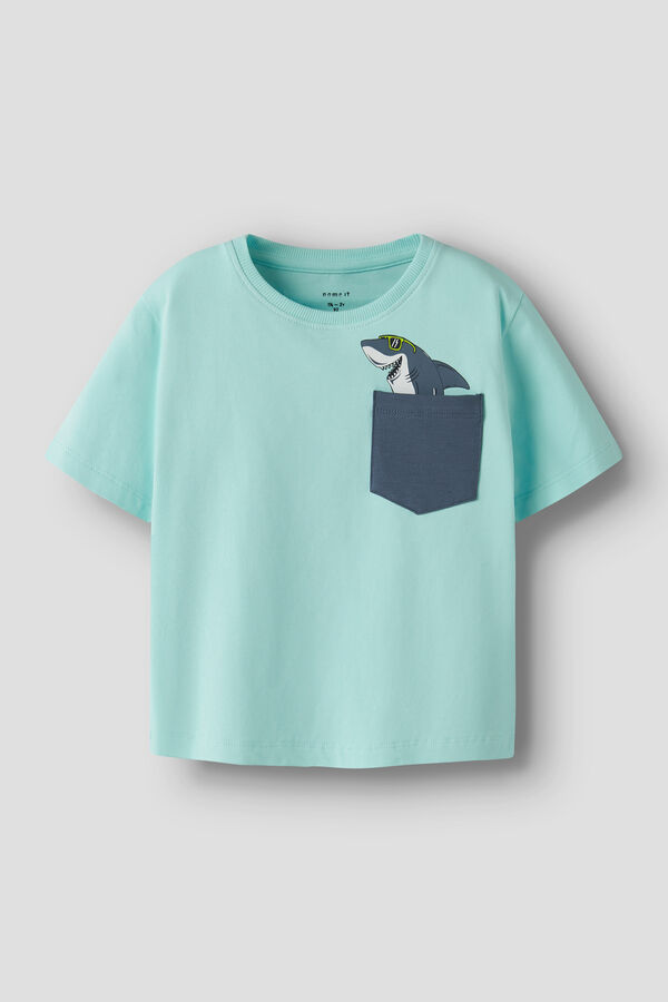 Name it T-shirt manga curta azul