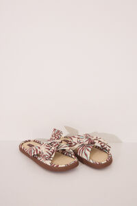 Women'secret Zapatillas casa rafia print tropical