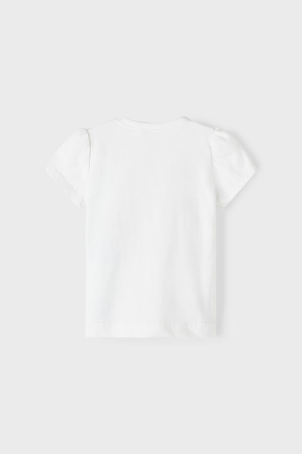 Womensecret T-shirt de bebé para menina, de manga curta e com abertura no ombro branco