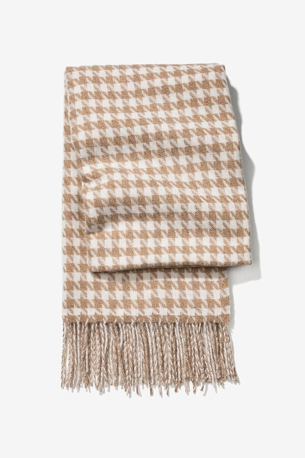 Vilanova Bufanda Estampado Pata de Gallo beige