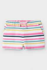 Name it Short ni&ntilde;a de rayas blanco