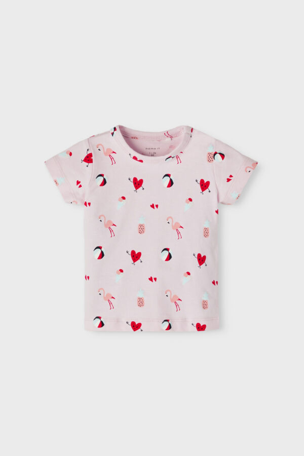 Name it T-shirt manga curta beb&eacute; menina rosa
