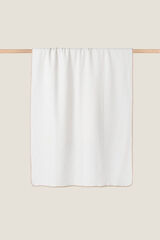 Textura Manta jacquard pesponto 120 x 180 cm. bege