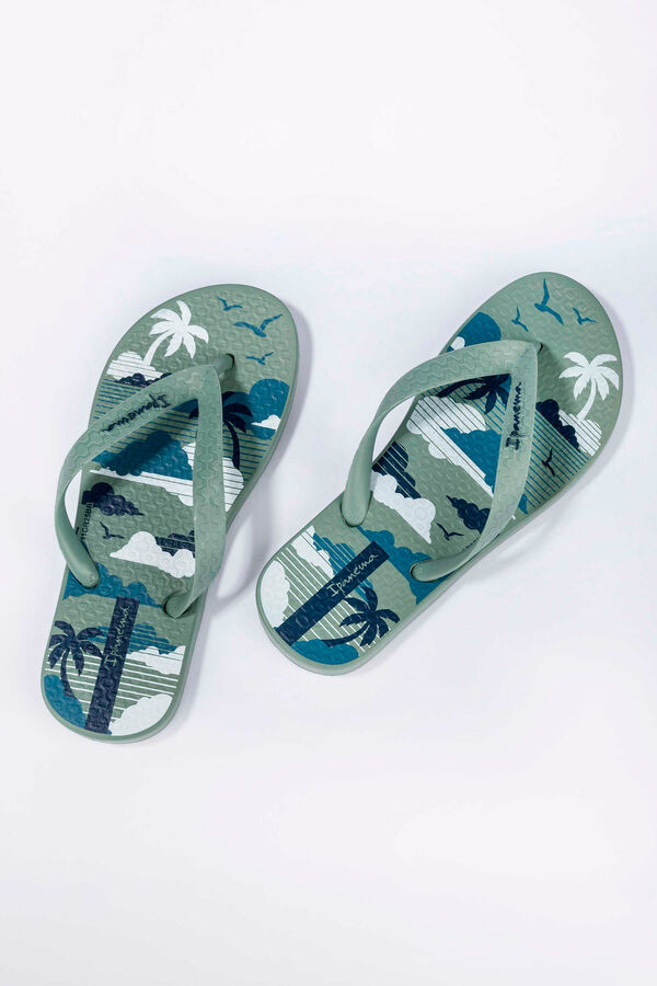 Ipanema Chanclas infantiles print verano verde