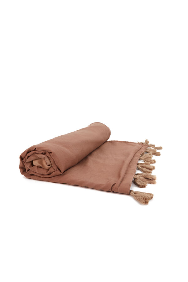 Abbacino Toalha de praia de algodão com estampa gradiente cru