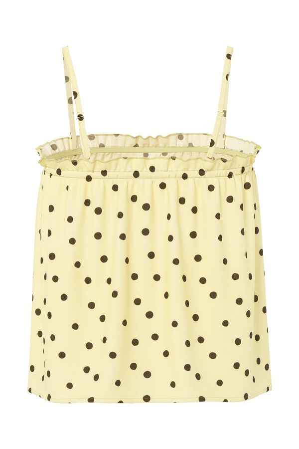 Pieces Top de al&ccedil;as bolinhas estampado