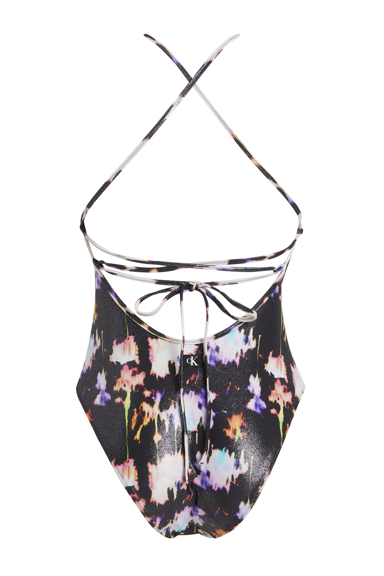 Calvin Klein Ba&ntilde;ador de espalda cruzada - CK Monogram Foil