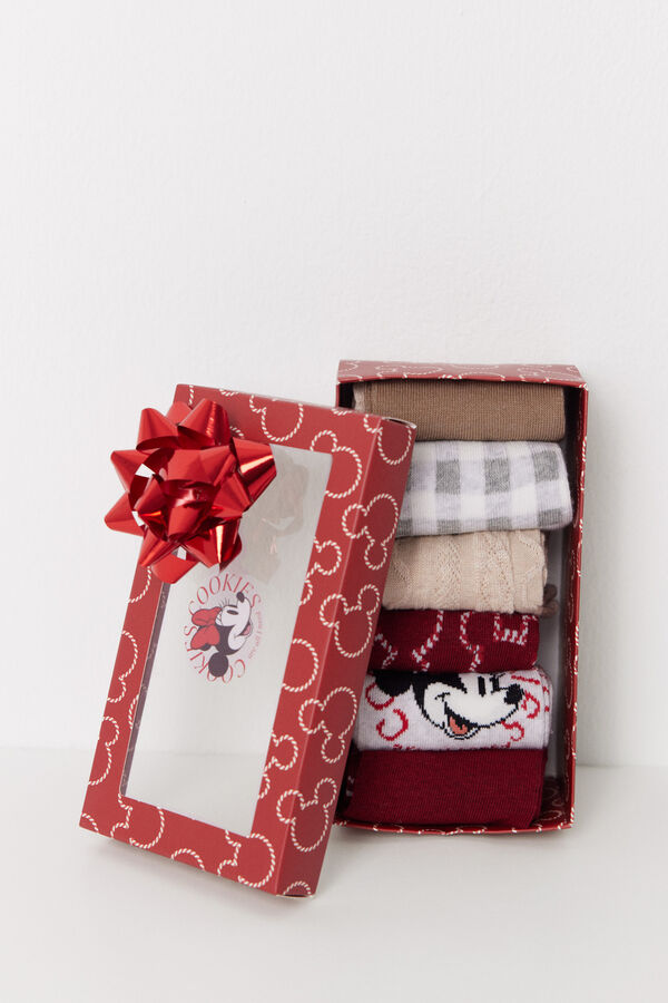 Women'secret Pack 6 calcetines largos algod&oacute;n Minnie estampado