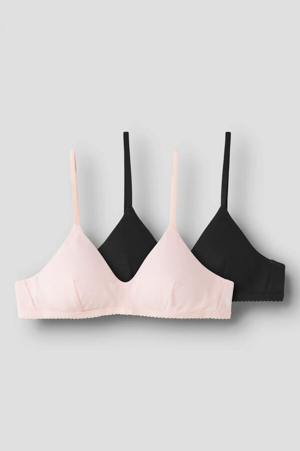 Lmtd Pack de 2 soutiens bralettes sem aros rosa