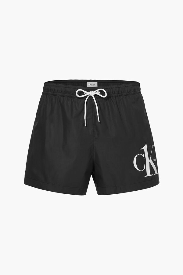 Calvin Klein Ba&ntilde;ador corto con cord&oacute;n negro