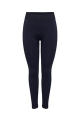 Only Play Legging esportiva, azul marinho com detalhe met&aacute;lico na cintura. azul