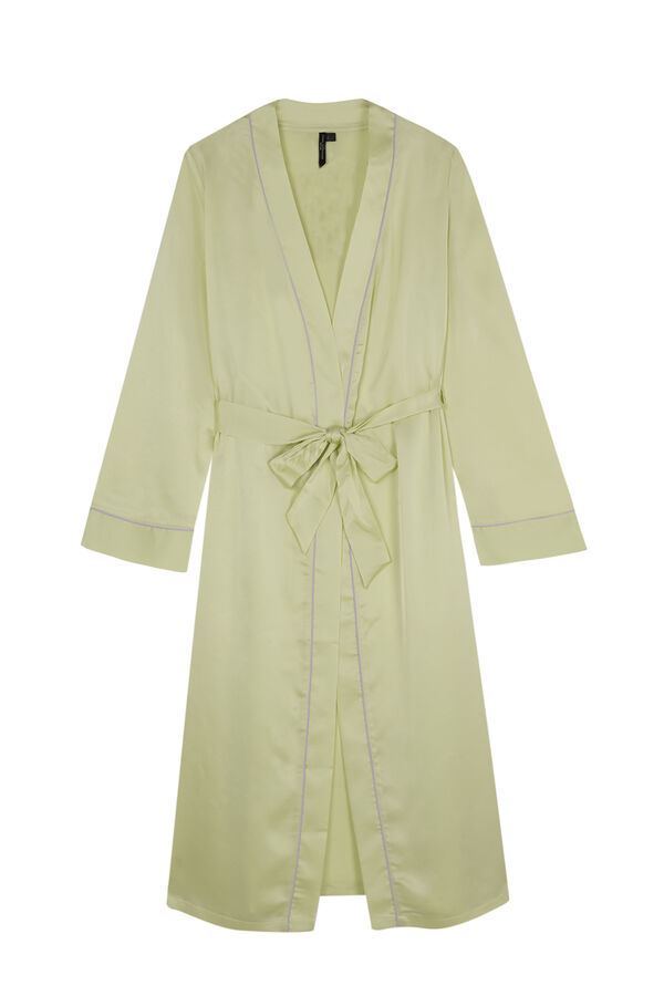 Women'secret Bata kimono sat&eacute;n verde verde