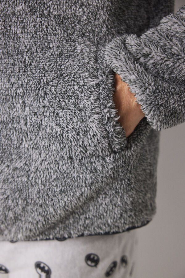 Women'secret Robe curto masculino do Batman cinzento