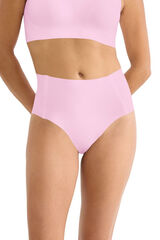 Sloggi Cueca cintura alta em microfibra sem costura rosa