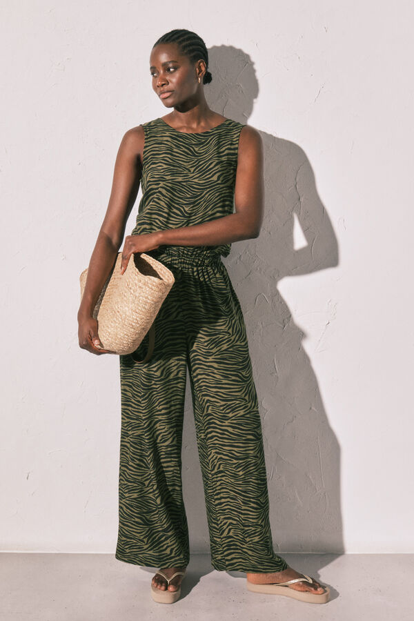 Women'secret Macac&atilde;o comprido animal print estampado