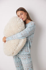 Women'secret Pijama polar longo super macio verde