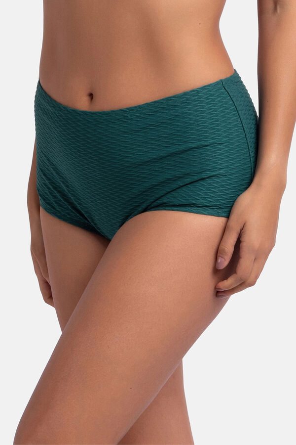 Dorina Calcinha de biqu&iacute;ni midi moldadora verde verde