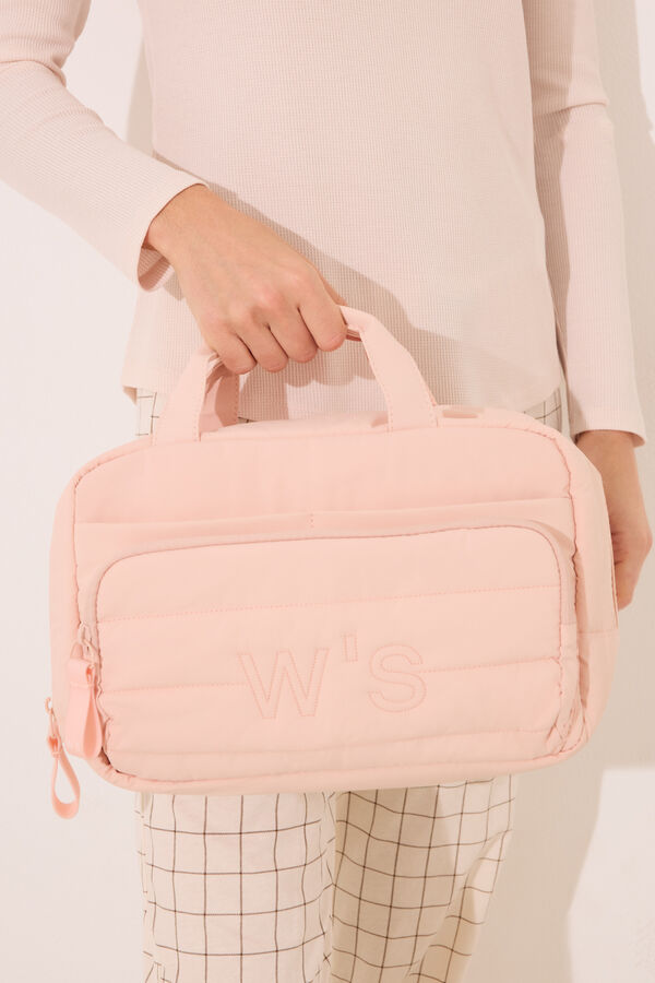 Women'secret Neceser grande acolchado rosa rosa